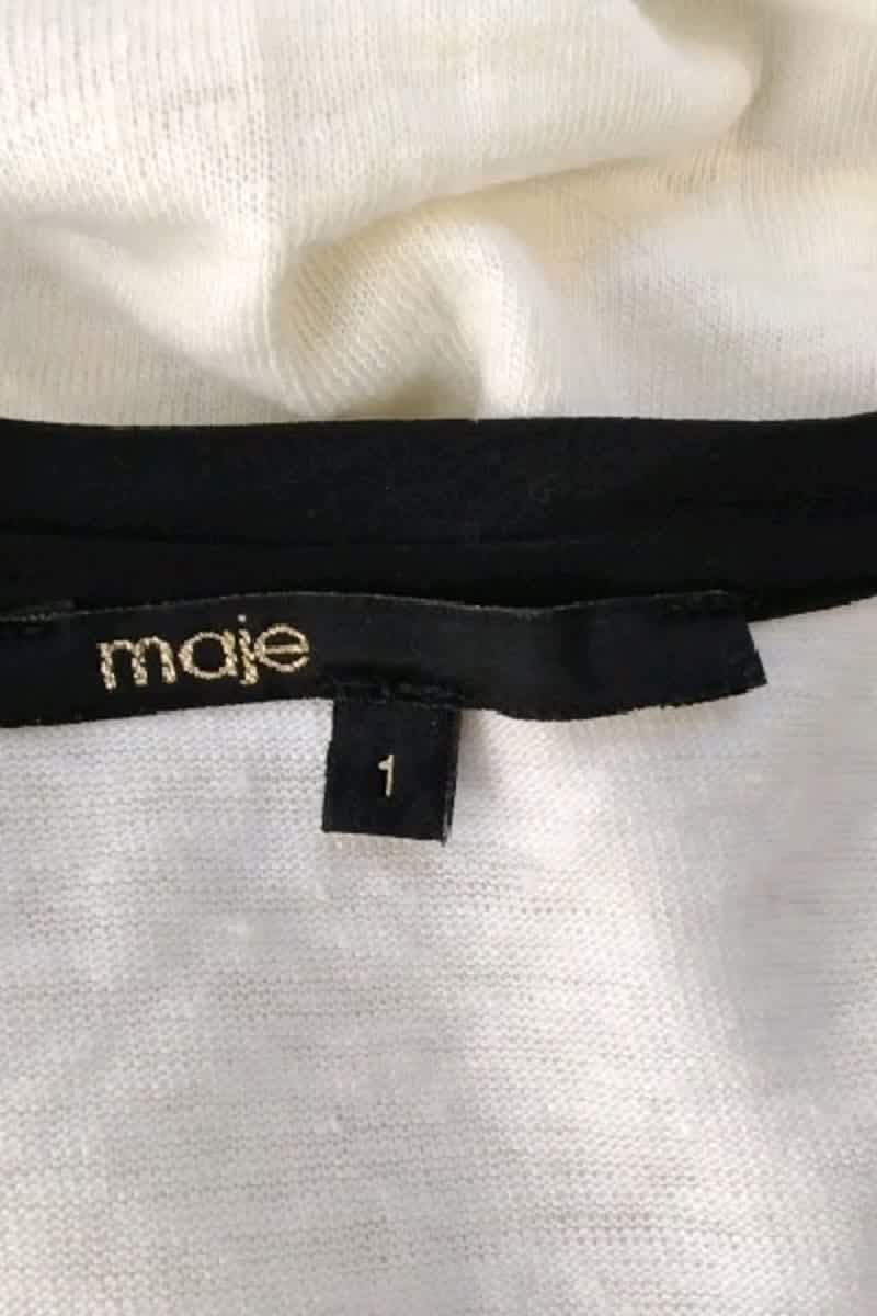 T-shirt Maje Beige en Lin