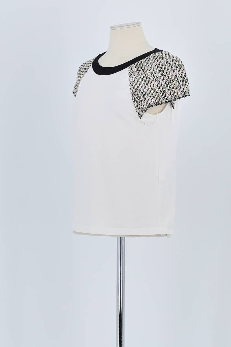 T-shirt Maje Blanc en Coton