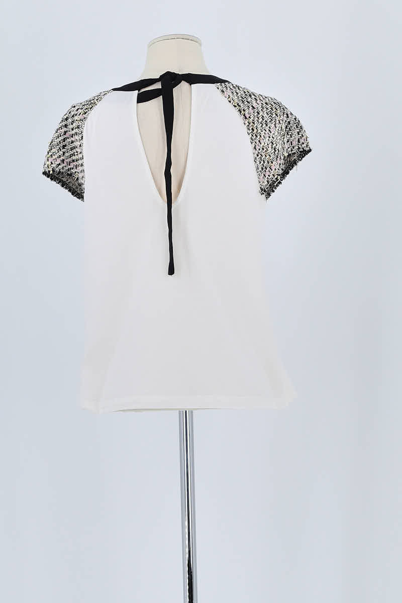T-shirt Maje Blanc en Coton