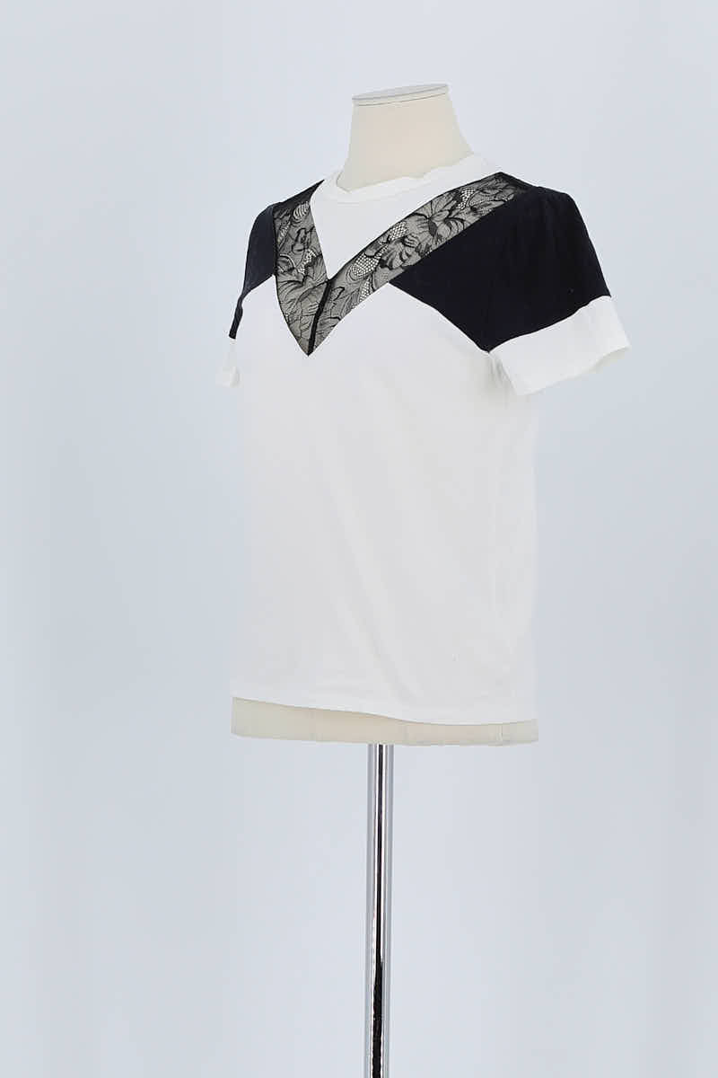 T-shirt Maje Blanc en Coton