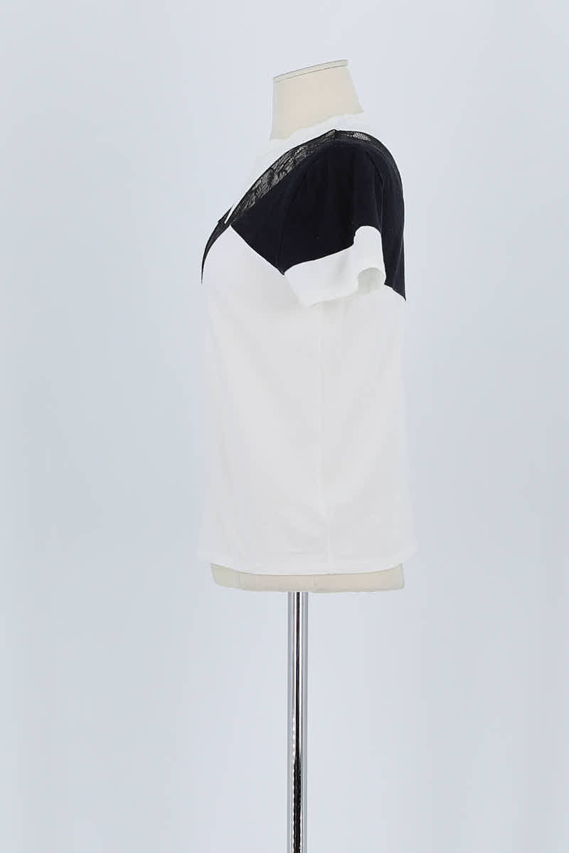 T-shirt Maje Blanc en Coton