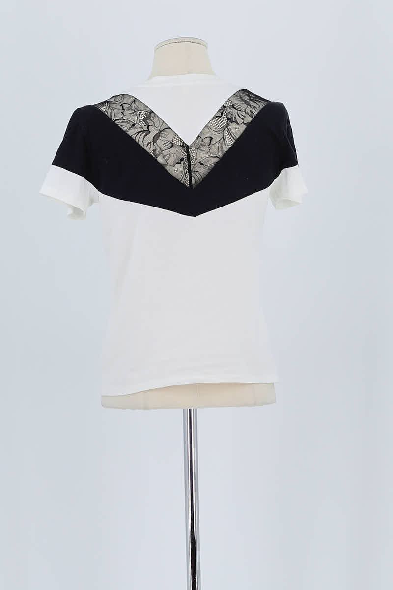 T-shirt Maje Blanc en Coton