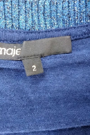 T-shirt Maje Bleu en Coton
