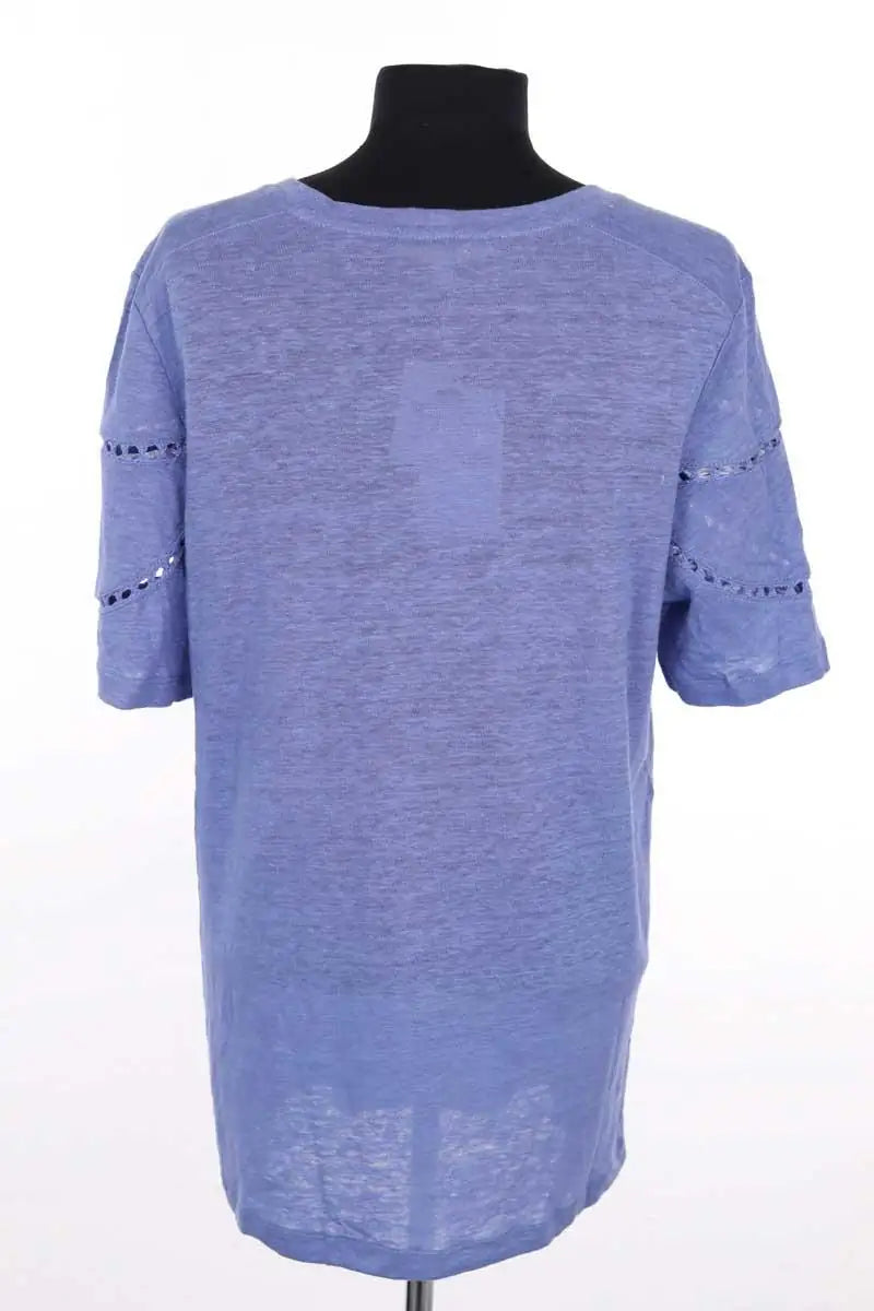 T-shirt Maje Bleu en Lin