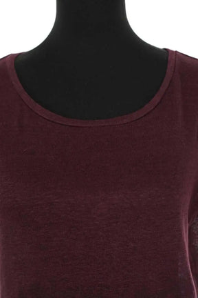 T-shirt Maje Bordeaux en Lin