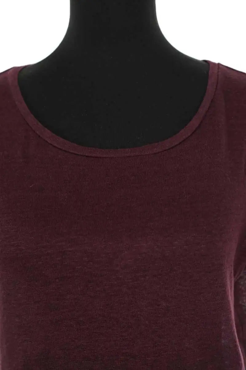 T-shirt Maje Bordeaux en Lin