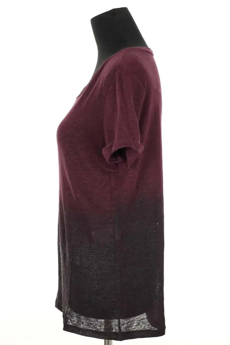 T-shirt Maje Bordeaux en Lin