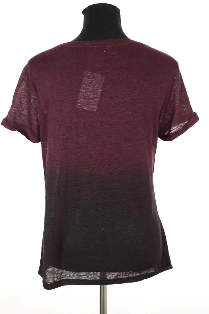 T-shirt Maje Bordeaux en Lin
