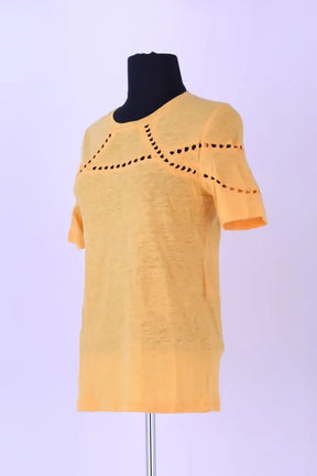 T-shirt Maje Jaune en Lin