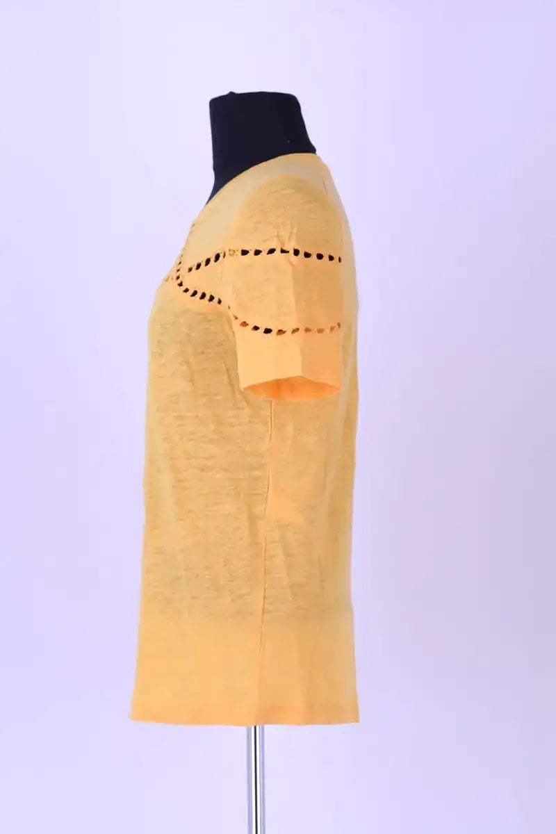 T-shirt Maje Jaune en Lin