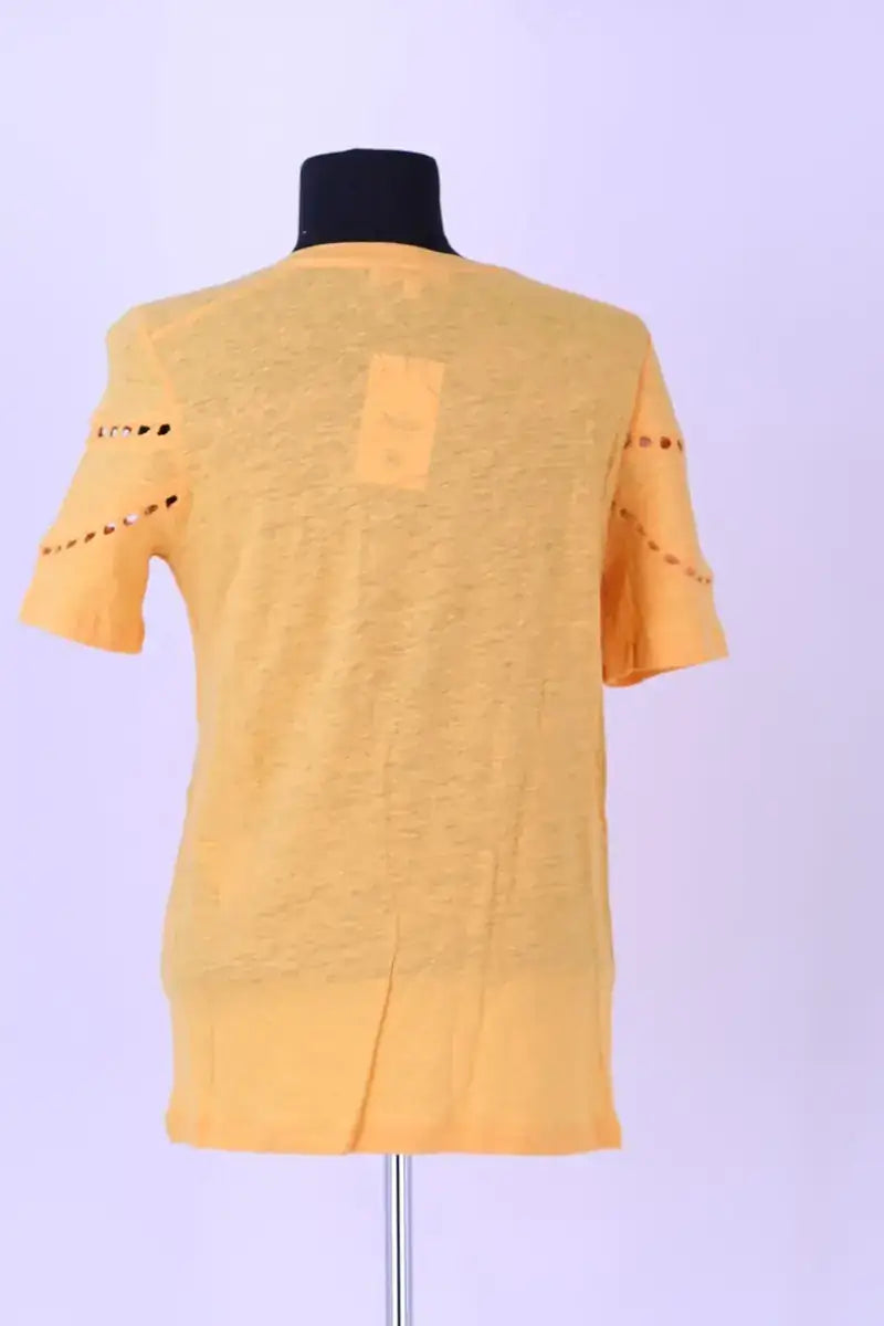 T-shirt Maje Jaune en Lin
