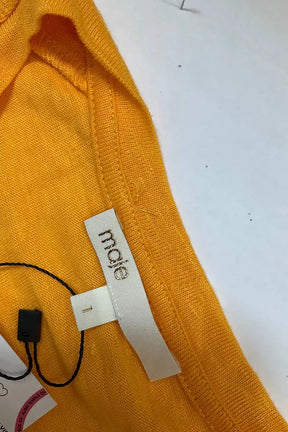 T-shirt Maje Jaune en Lin