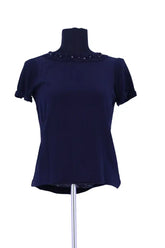 T-shirt Maje Marine en Synthétique, taille S - Seconde Main