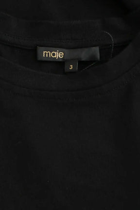 T-shirt Maje Noir en Coton