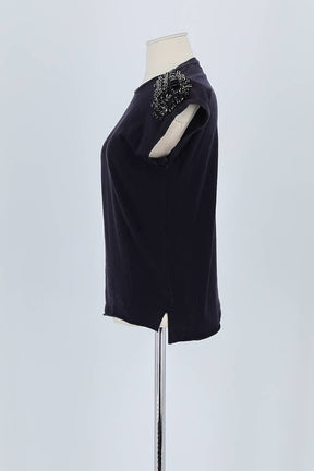 T-shirt Maje Noir en Coton