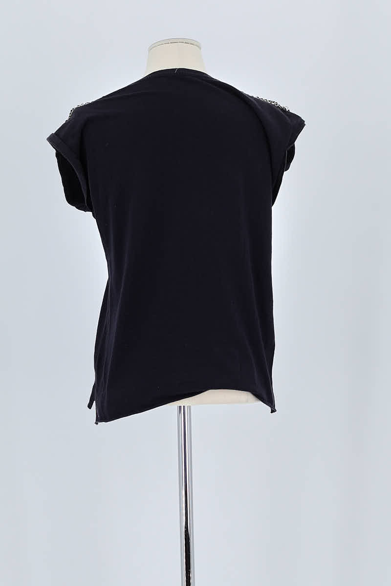 T-shirt Maje Noir en Coton