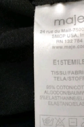 T-shirt Maje Noir en Coton