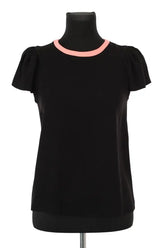 T-shirt Maje Noir en Coton, taille S - Seconde Main