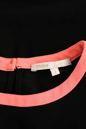 T-shirt Maje Noir en Coton
