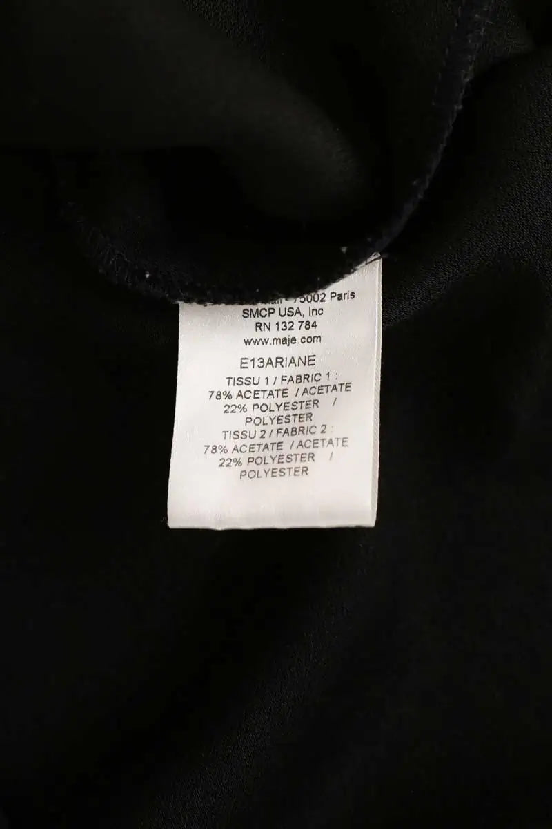 T-shirt Maje Noir en Coton
