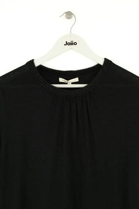 T-shirt Maje Noir en Lin