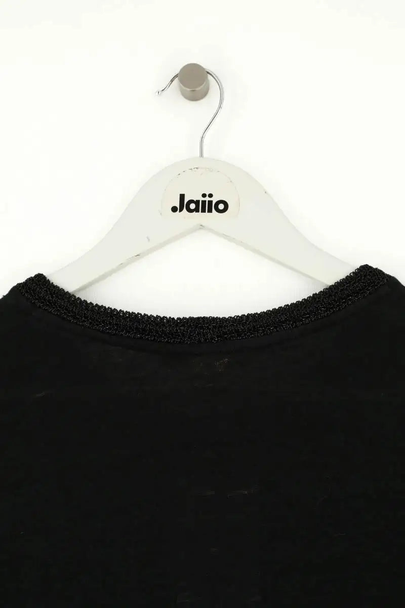 T-shirt Maje Noir en Lin