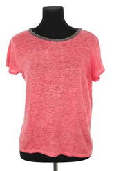 T-shirt Maje Rose en Lin, taille M - Seconde Main