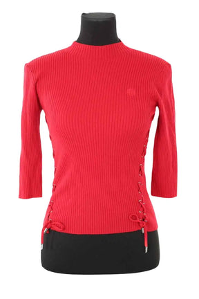 T-shirt Maje Rouge en Coton, taille S - Seconde Main