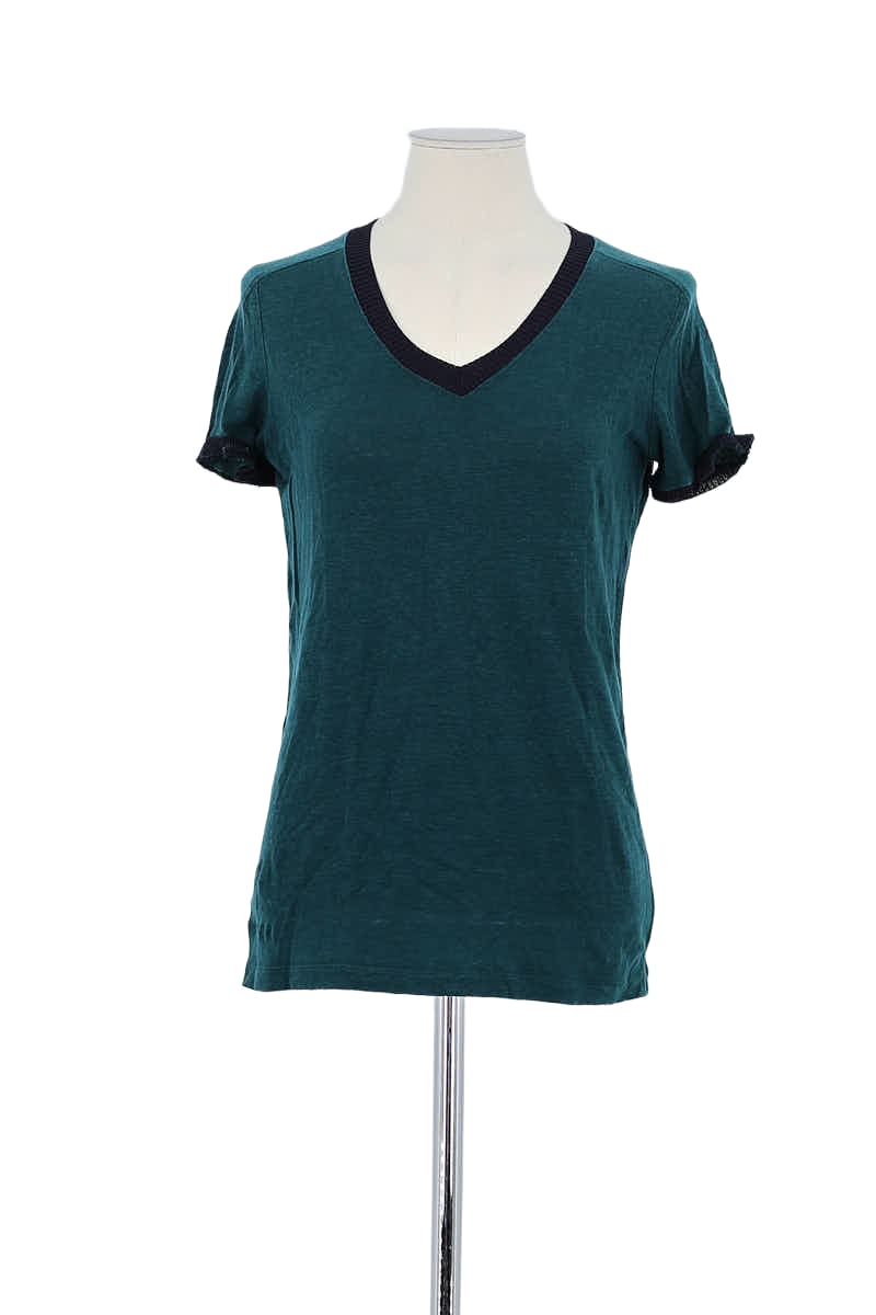 T-shirt Maje Vert en Coton, taille M - Seconde Main