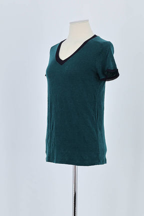 T-shirt Maje Vert en Coton