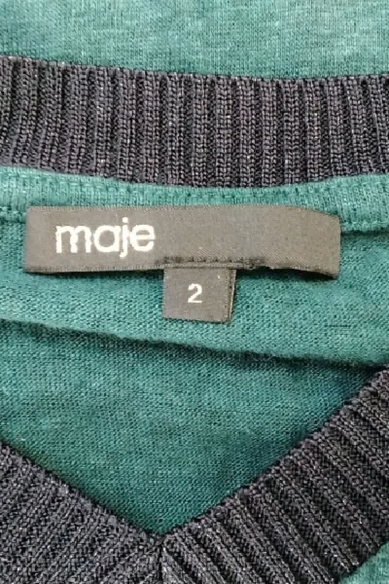 T-shirt Maje Vert en Coton