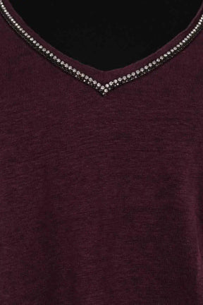 T-shirt Maje Violet en Coton