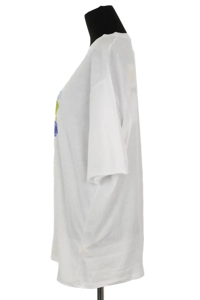 T-shirt Majestic Filatures Blanc en Coton