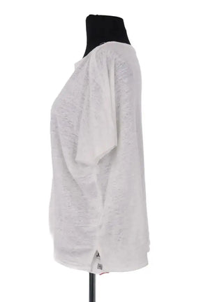 T-shirt Majestic Filatures Blanc en Lin