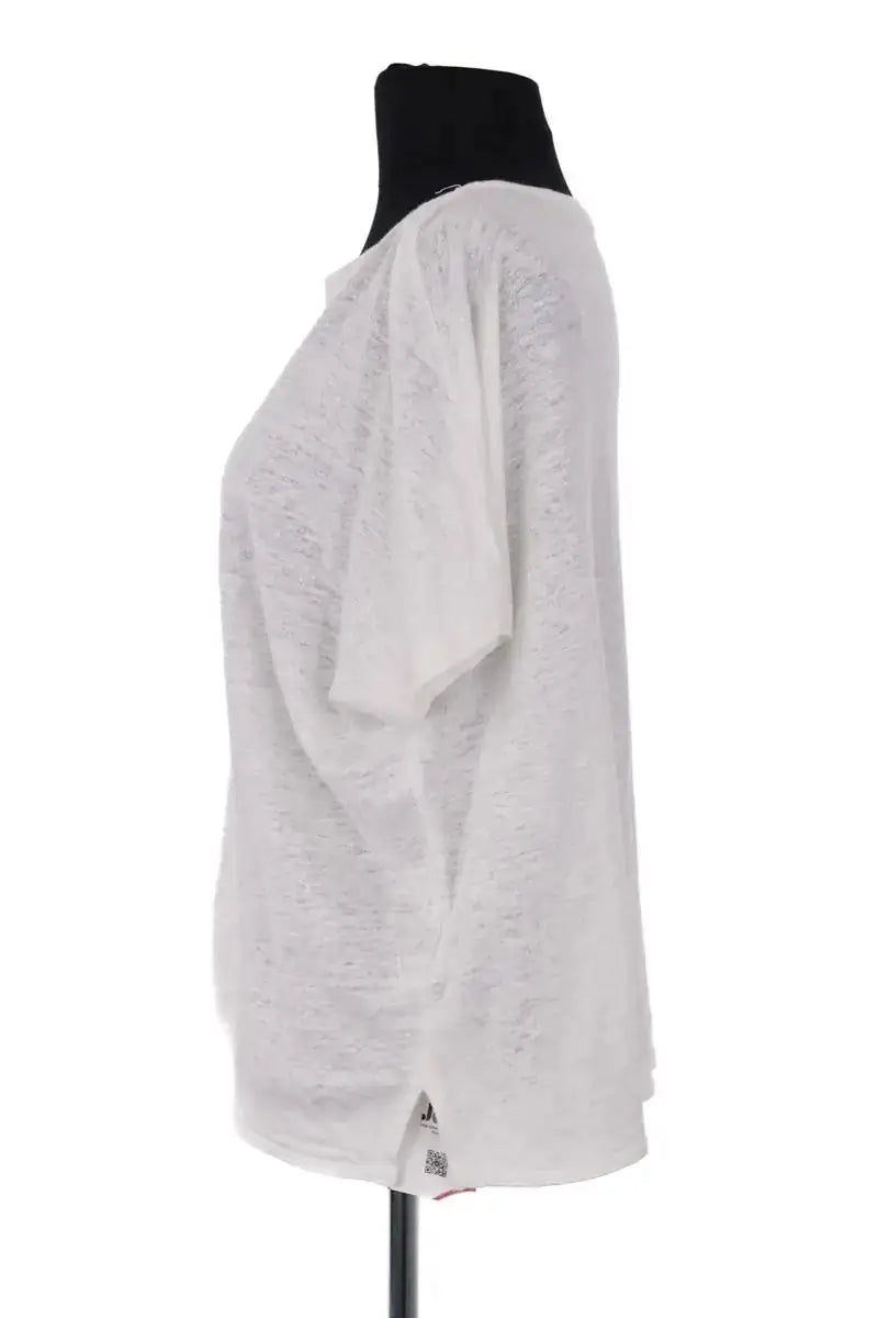 T-shirt Majestic Filatures Blanc en Lin