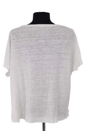T-shirt Majestic Filatures Blanc en Lin