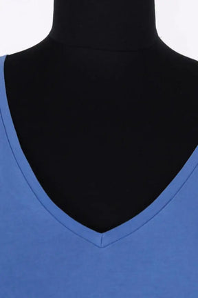 T-shirt Majestic Filatures Bleu en Coton