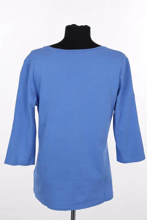 T-shirt Majestic Filatures Bleu en Coton
