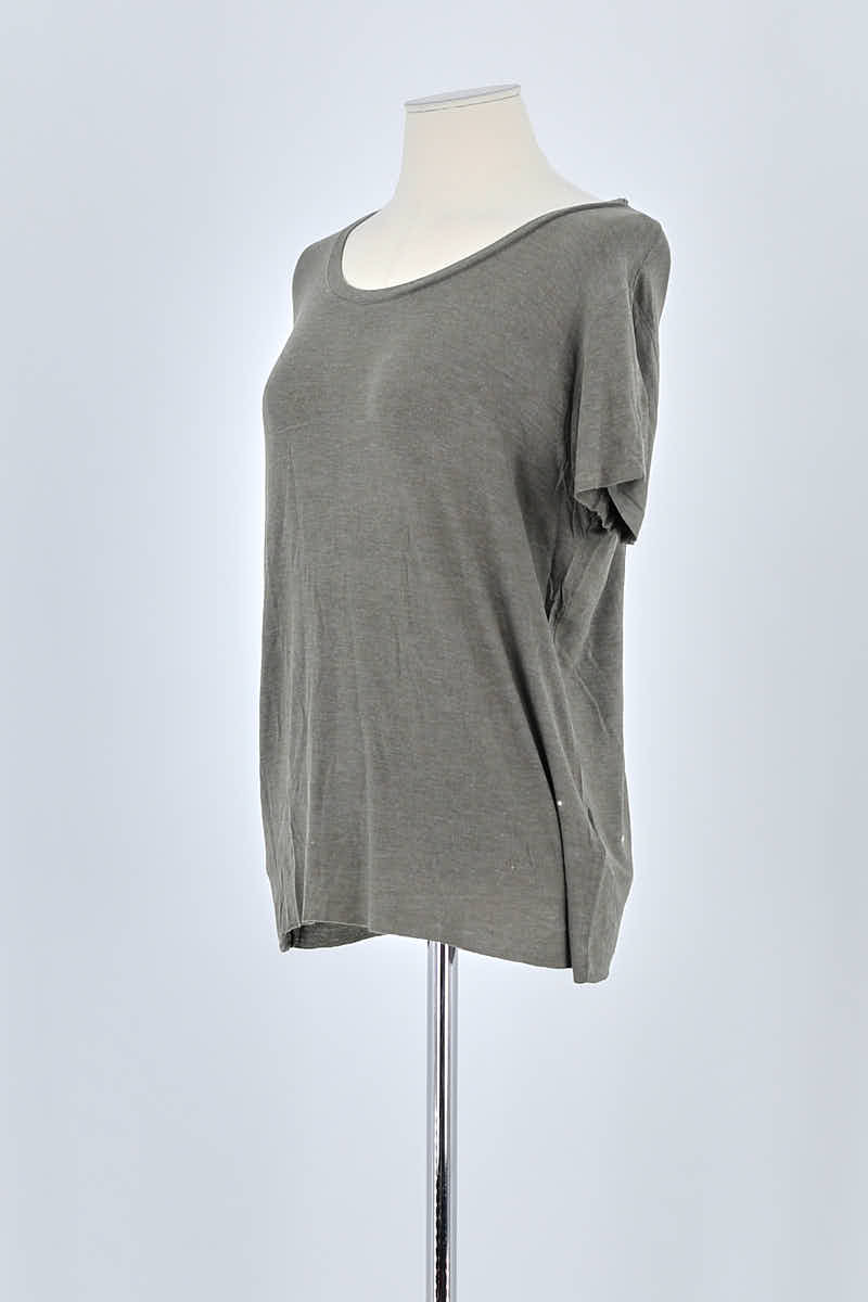 T-shirt Majestic Filatures Gris en Viscose