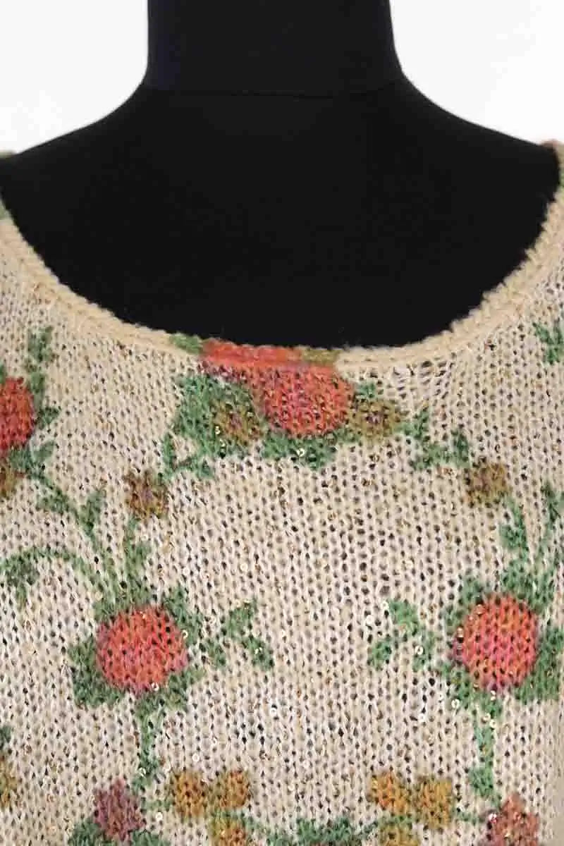T-shirt Mes Demoiselles Beige en Synthétique