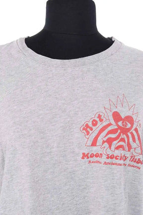 T-shirt Moon Society Gris en Coton