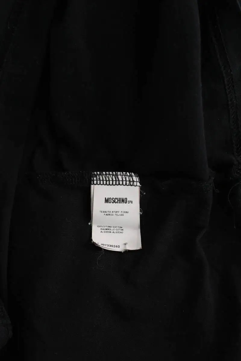 T-shirt Moschino Noir en Coton