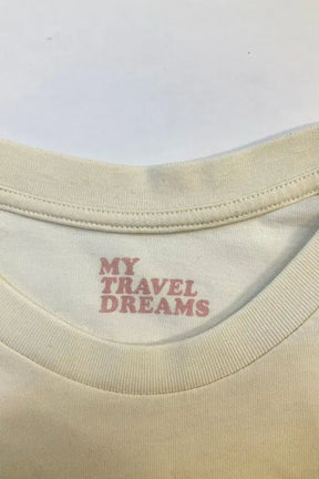 T-shirt My Travel Dreams Blanc en Coton