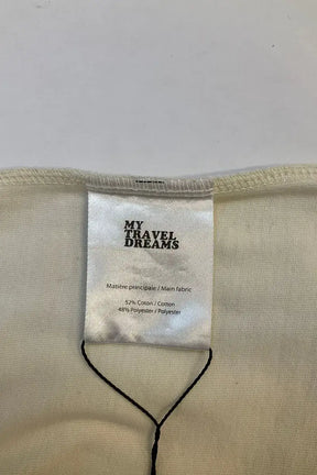 T-shirt My Travel Dreams Blanc en Coton