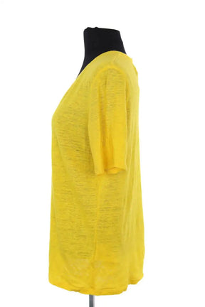 T-shirt Notshy Jaune en Coton