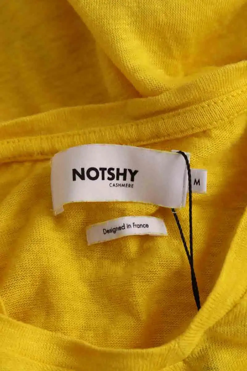 T-shirt Notshy Jaune en Coton