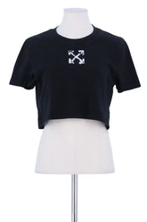 T-shirt Off White Noir en Coton, taille S - Seconde Main