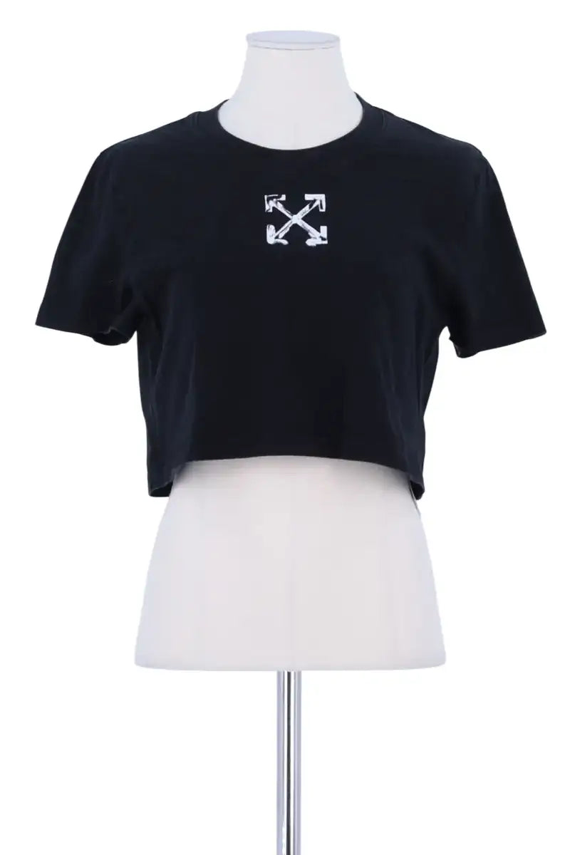 T-shirt Off White Noir en Coton, taille S - Seconde Main