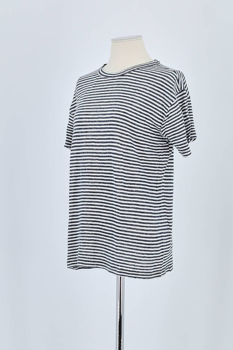 T-shirt Officine Générale Blanc en Lin
