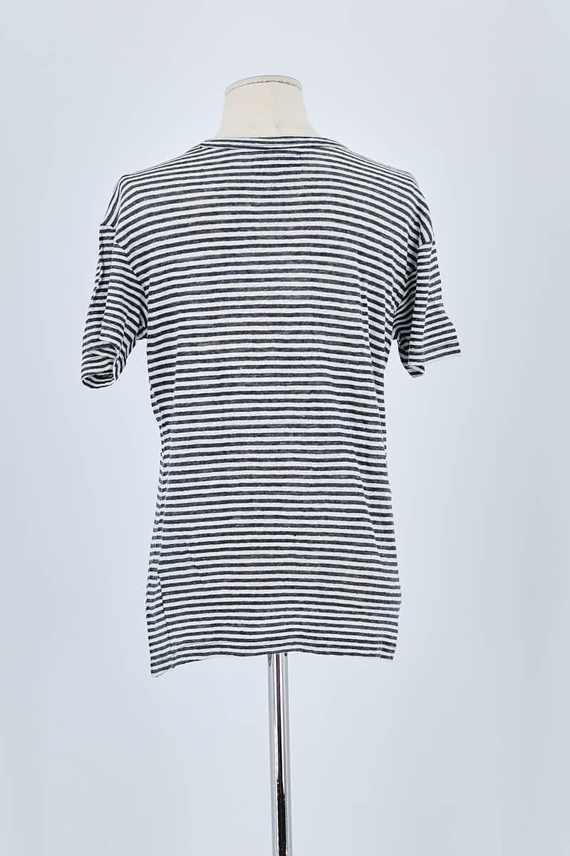 T-shirt Officine Générale Blanc en Lin